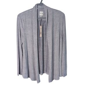 NWT Nic + Zoe Speckled Knit Open-Front Cardigan Bux Blue Mix Size‎ PM